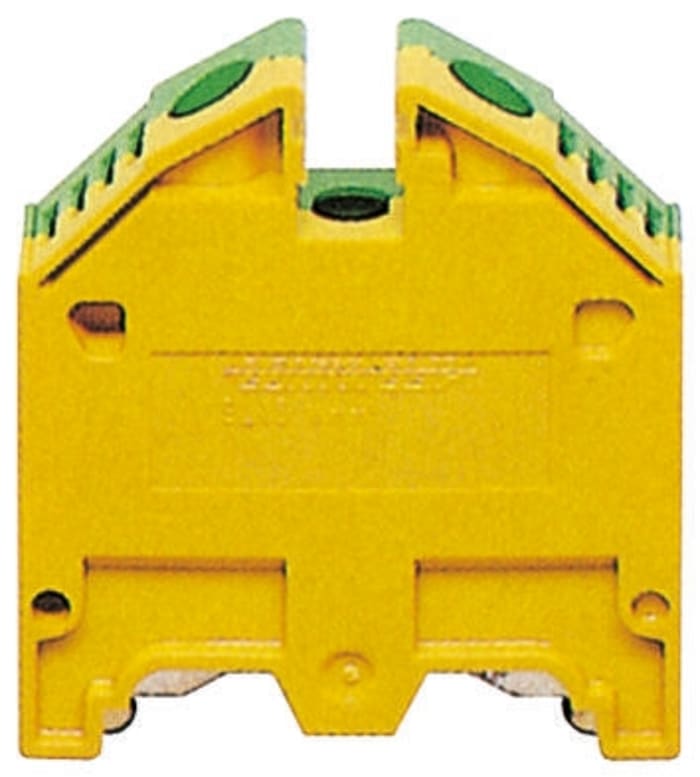 RS PRO Toprak Klemensi, Yeşil/Sarı, Üstten Girişli, 50mm 2 Kontaklı, Vidalı, 2,5 → 25 mm²