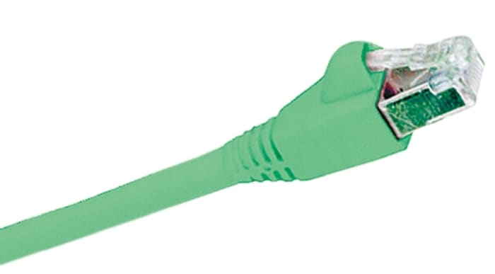 Molex Premise Networks Cat6 Ethernet Cable Assembly, F/UTP, Green PVC Sheath, 7m