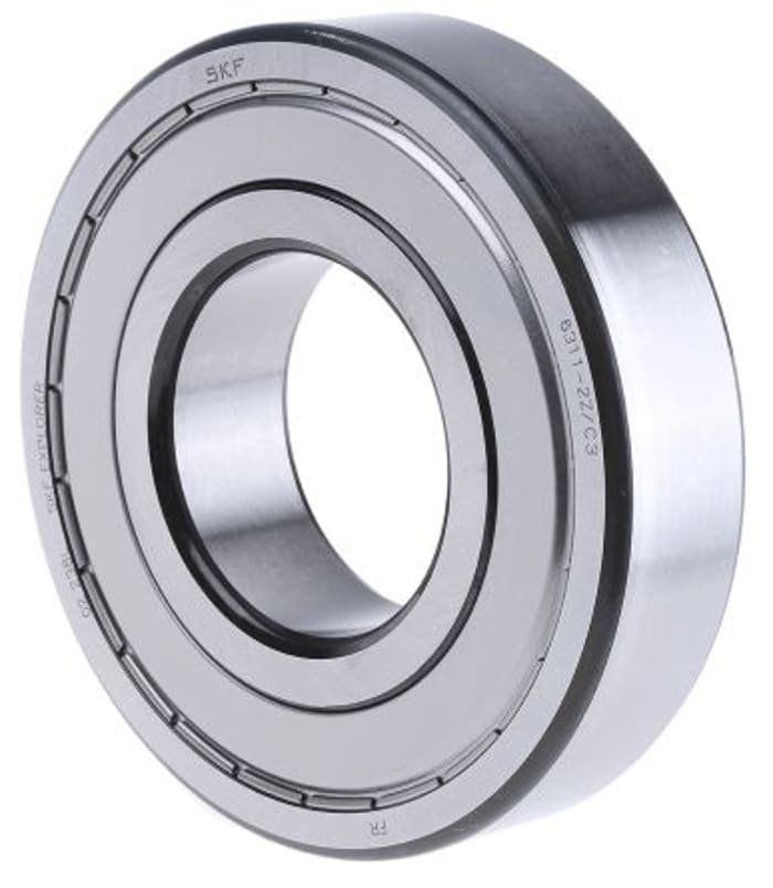 SKF 6311-2Z/C3 Single Row Deep Groove Ball Bearing- Both Sides Shielded 55mm I.D, 120mm O.D