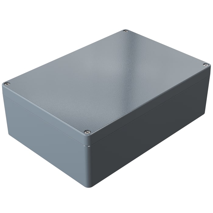 Rose Aluminium Standard Series Grey Die Cast Aluminium Enclosure, IP66, IK09, Grey Lid, 330 x 230 x 111mm