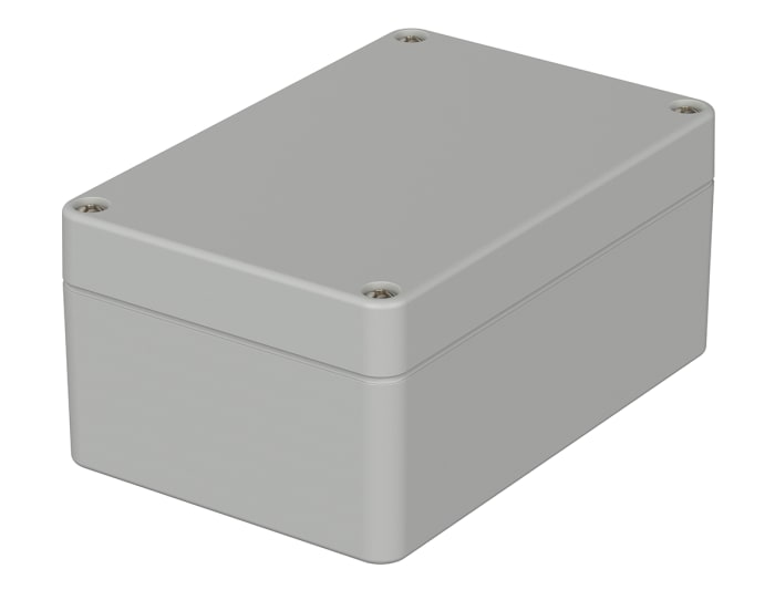 Bopla Euromas Series Grey ABS Enclosure, IP66, Flanged, Grey Lid, 120 x 80 x 55mm