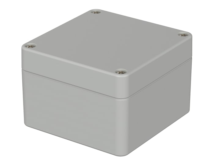 Bopla Euromas Series Grey ABS Enclosure, IP66, Flanged, Grey Lid, 82 x 80 x 55mm