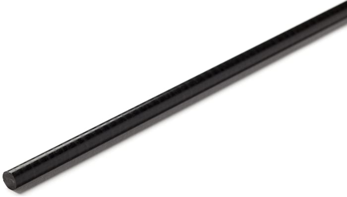 RS PRO Black Acetal Rod, 1m x 8mm Diameter