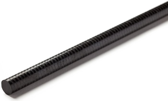 RS PRO Black Polyetheretherketone (PEEK) Rod, 300mm x 50mm Diameter