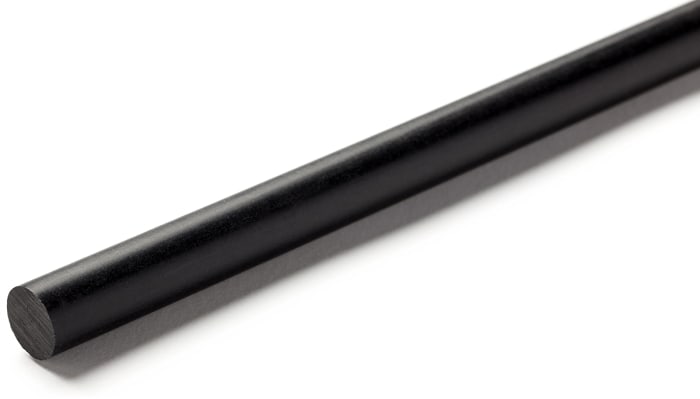 RS PRO Black Nylon Rod, 1m x 60mm Diameter
