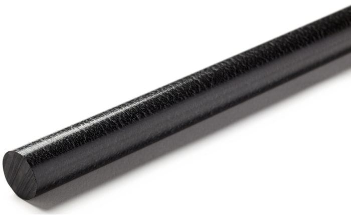 RS PRO Black Polyetheretherketone (PEEK) Rod, 300mm x 16mm Diameter