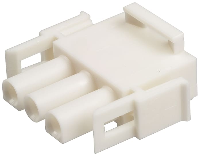 TE Connectivity, Universal MATE-N-LOK Male Connector Housing, 6.35mm Pitch, 3 Way, 1 Row