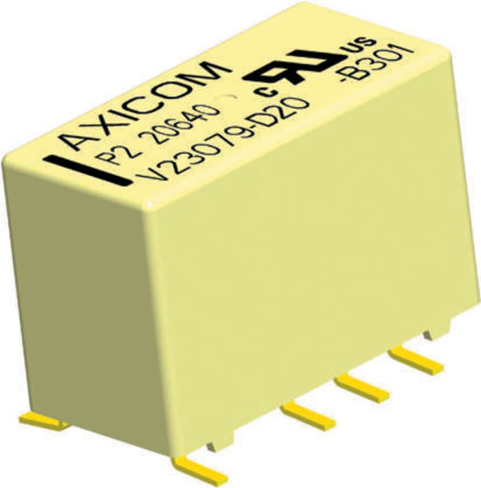 TE Connectivity PCB Mount Non-Latching Relay, 4.5V dc Coil, 2A Switching Current, DPDT