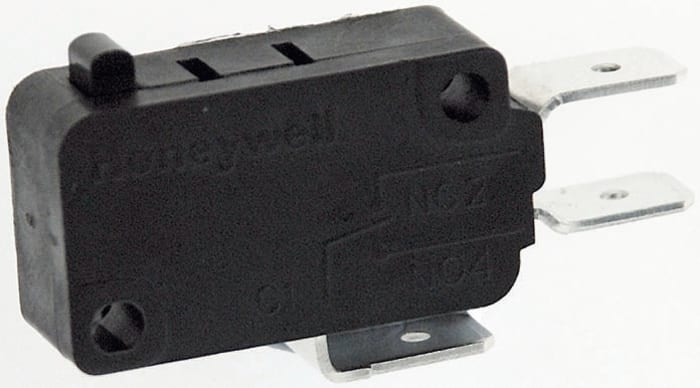 Microrupteur à bouton poussoir Honeywell, 1RT, 16 A @ 250 V c.a.