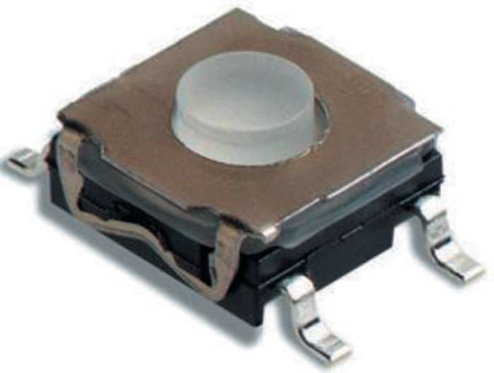 C & K IP67 Button Tactile Switch, SPST 50 mA @ 32 V dc 0.9mm