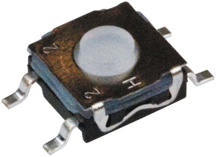 C & K IP67 Button Tactile Switch, SPST 50 mA @ 32 V dc 0.9mm Surface Mount
