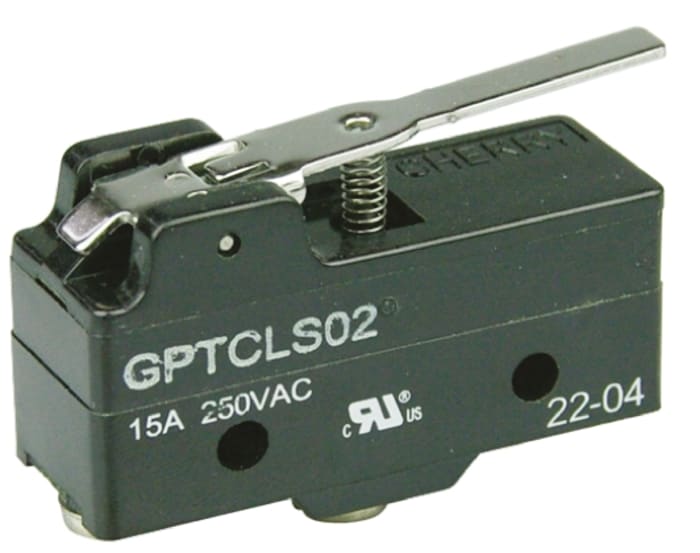 Microrupteur Levier court ZF, Vis, 1RT, 15 A