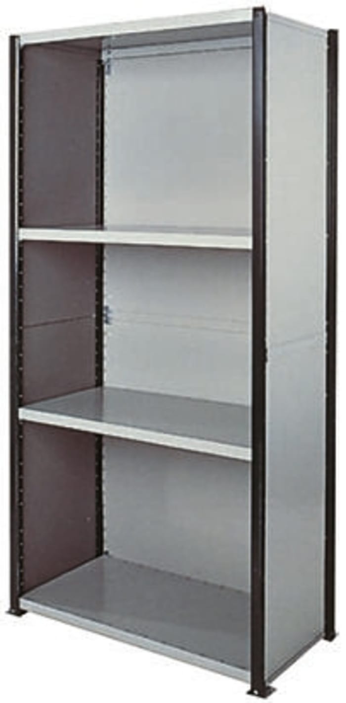 RS PRO Çelik Gri Duvara Dik Montaj Parçası, 2100mm, 1000mm x 1m x 500mm, Modüler Raflama