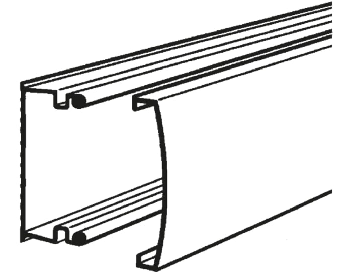 Planet-Wattohm Keva White Mini Trunking - Closed Slot, W22 mm x D12mm, L2.1m, PVC