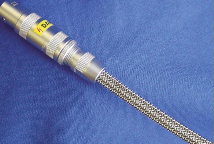 HellermannTyton Expandable Braided PBT, Tin Plated Copper Black/Grey Cable Sleeve, 18mm Diameter, 50m Length