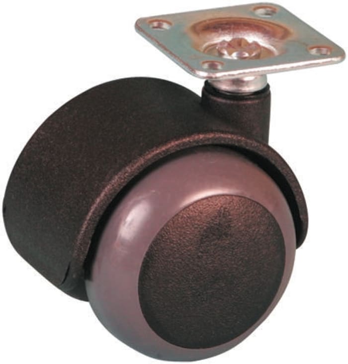 Twiny 50 black PP/grey PU, swivel plate