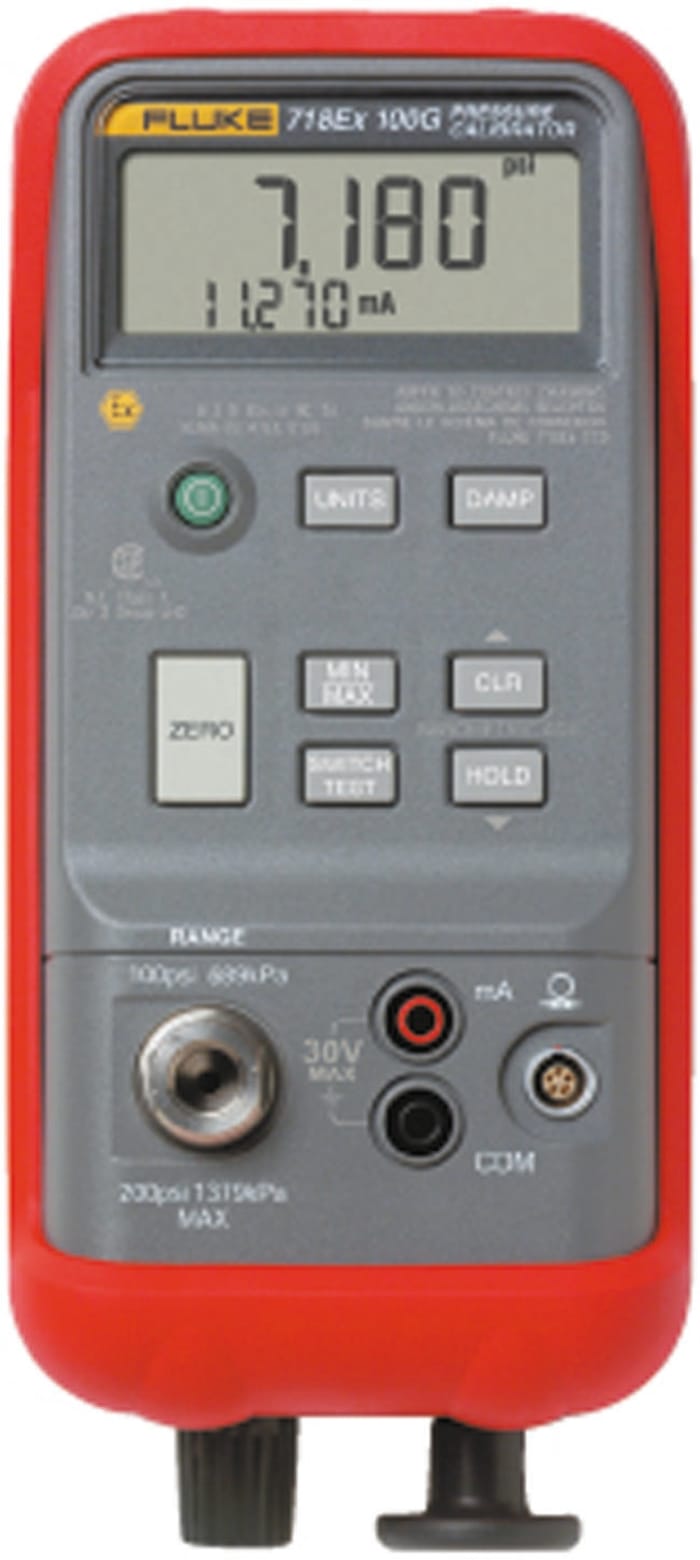 Fluke 718ex 300g Fluke Fluke 830mbar To 20bar 718 Ex Pressure Calibrator 520 715 Rs Components