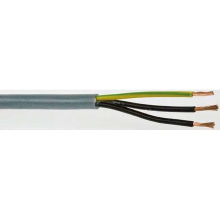 RS PRO Control Cable, 7 Cores, 2.5 mm², Unscreened, 50m, Grey PVC Sheath, 13 AWG