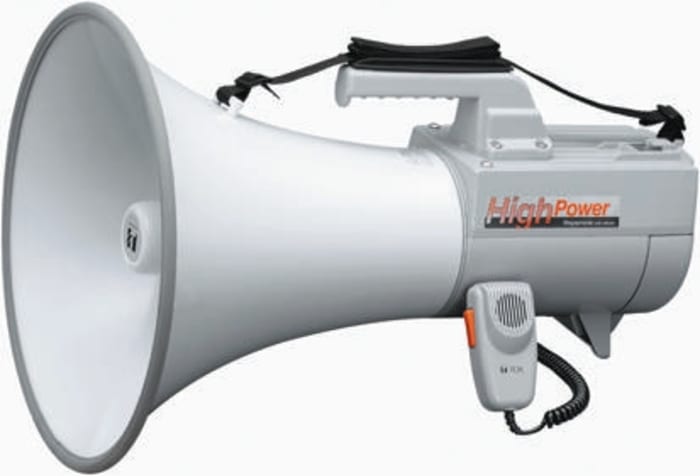 Mégaphone Epaule 30 W TOA Sifflet Gris
