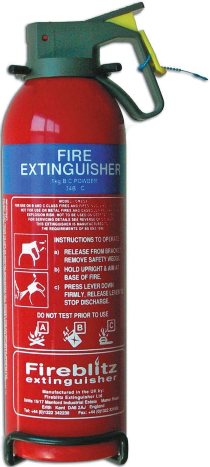 Extincteur Poudre sèche 1kg pour applications Electrique (B, C)