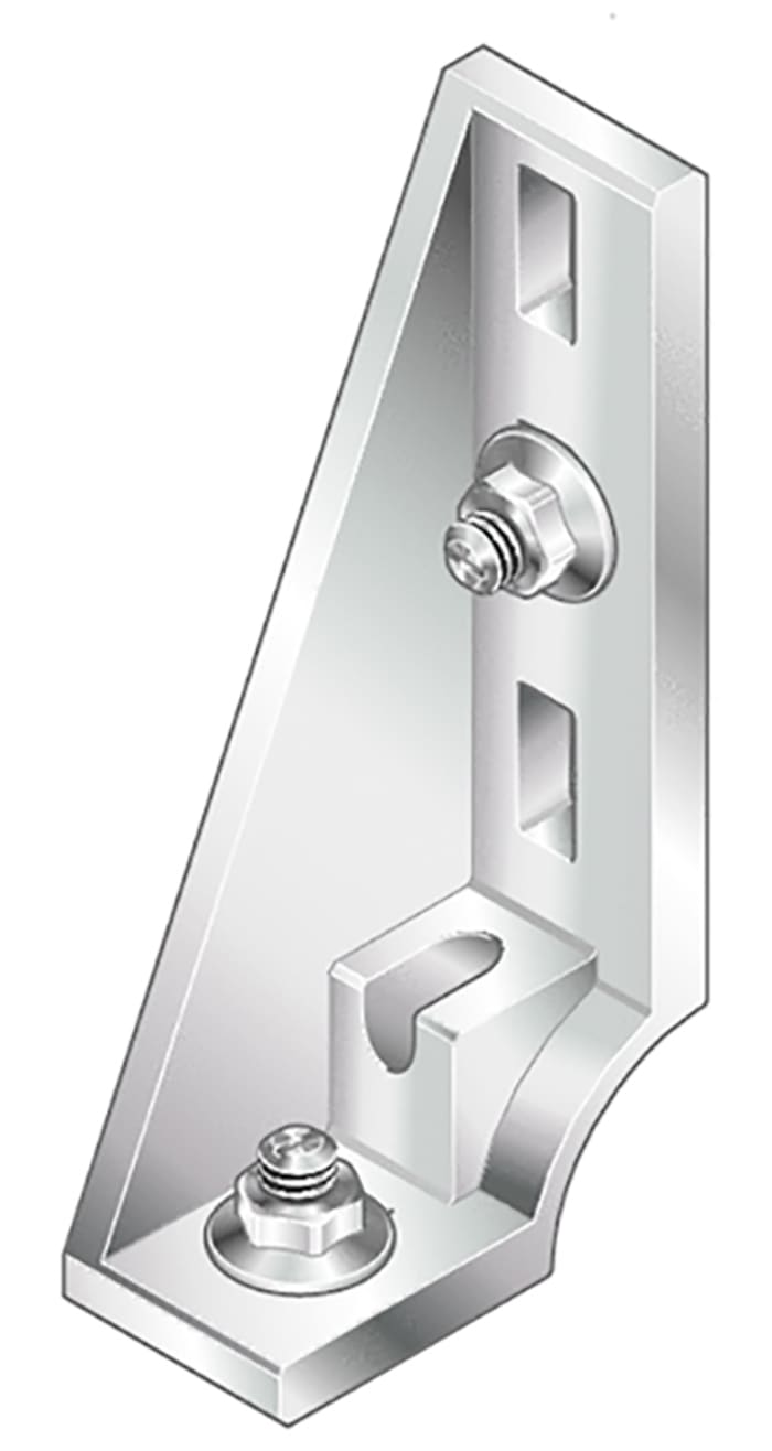 Equerre de fixation au sol Bosch Rexroth, profilé 40 mm, L. 160mm, filetage M8, rainure 10mm en Aluminium