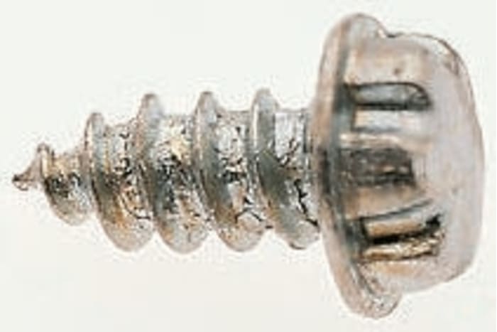 System Zero Zinc Plated Flange Button Steel Tamper Proof Security Screw, No. 8 x 19mm