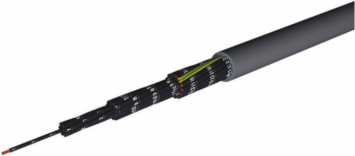 AXINDUS CAELIFLEX Control Cable, 19 Cores, 0.75 mm², Unscreened, 50m, Grey PVC Sheath, 18 AWG
