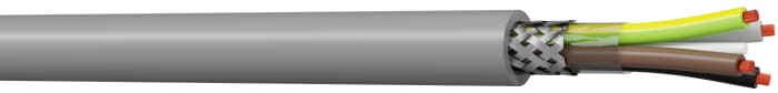 AXINDUS HIFLEX-CY1000 Control Cable, 4 Cores, 2.5 mm², CY, Screened, 50m, Grey PVC Sheath, 13 AWG