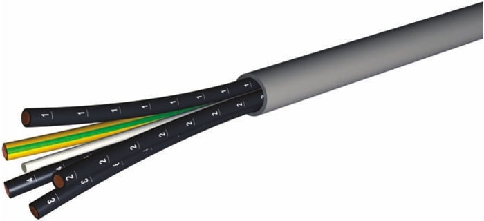 CAE Groupe Actuator/Sensor Cable, 12 Cores, 0.75 mm², Unscreened, Grey PVC Sheath