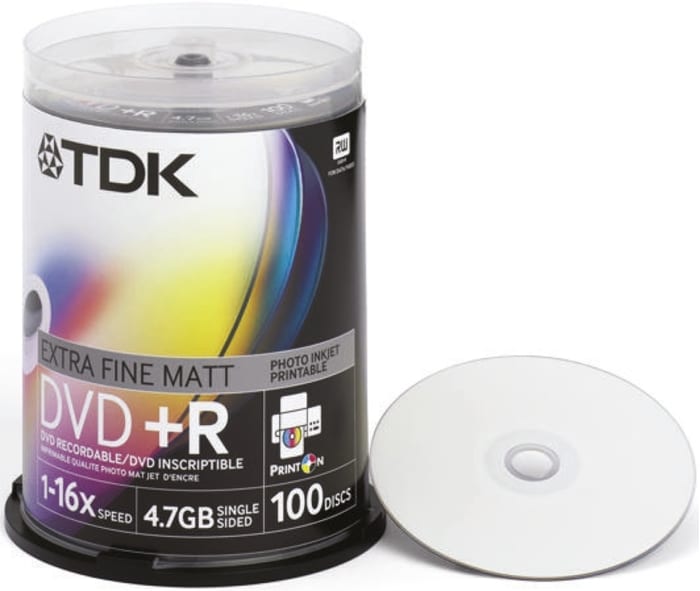 TDK, 4.7 GB, 100 Pack