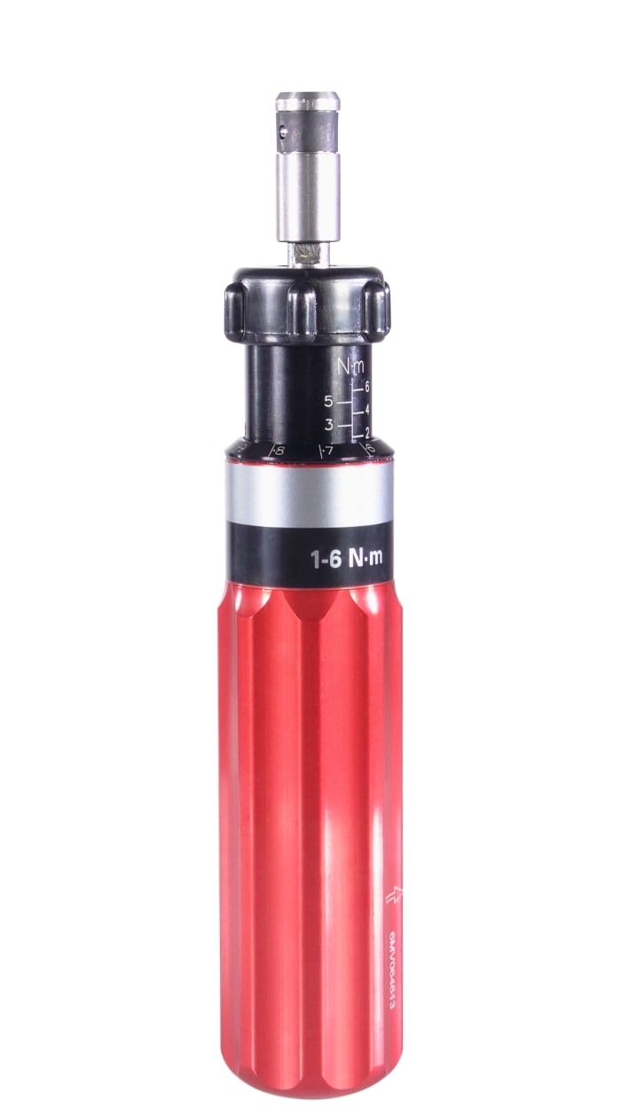 RS PRO Pre-Settable Hex Torque Screwdriver, 1 → 6Nm, 1/4'' Drive, ±6 % Accuracy