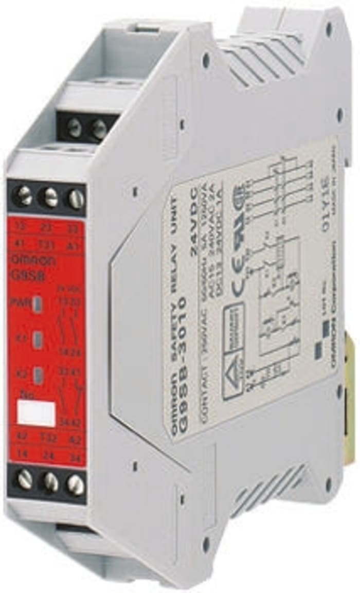 G9SB3010 DC24 Omron Omron Dual Channel 24V dc Safety Relay, 3 Safety