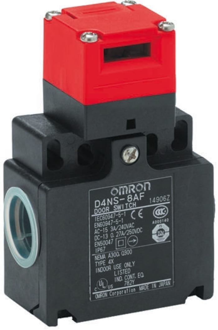 Omron D4NS Safety Interlock Switch, 3NC, Key, Plastic