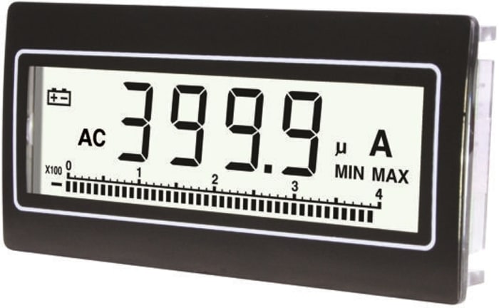 Trumeter Digital Panel Voltmeter AC, LCD Display 4-Digits ±2 %