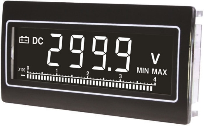 Trumeter LCD Digital Panel Multi-Function Meter for Current, Voltage, 33mm x 68mm