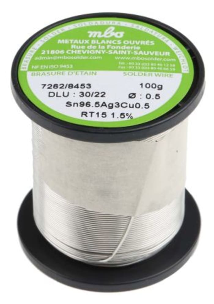 MBO SN96.5 AG3 CU0.5 5/10 RT15 - 100G Бессвинцовый припой