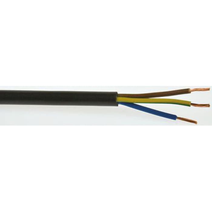 Câble d'alimentation RS PRO 3G0,5 mm, 100m Noir