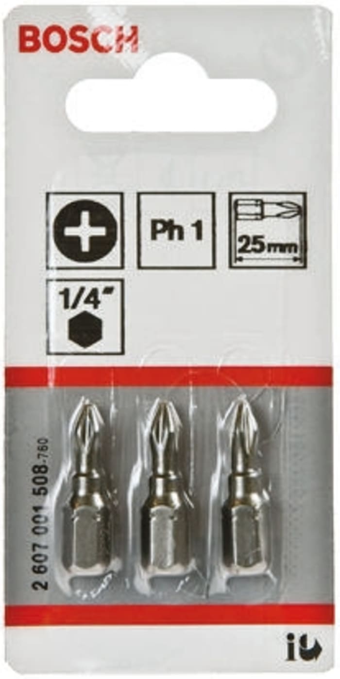 Bosch Phillips Screwdriver Bit, PH1 Tip