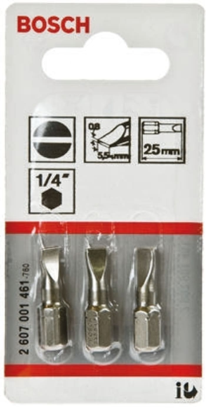 Bosch Slotted Screwdriver Bit, SL5.5 Tip