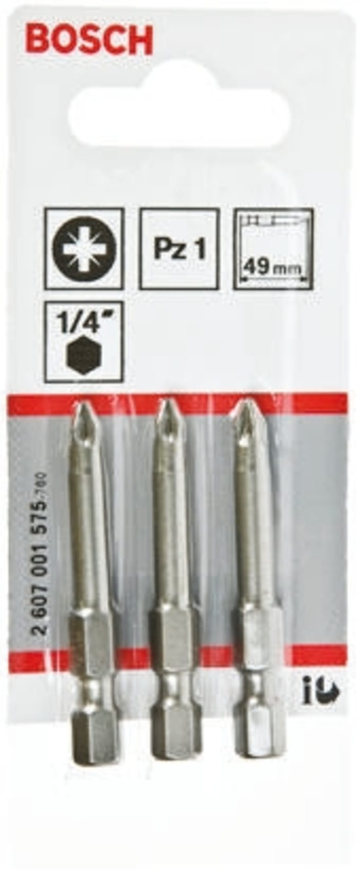 Bosch Pozidriv Screwdriver Bit, PZ1 Tip