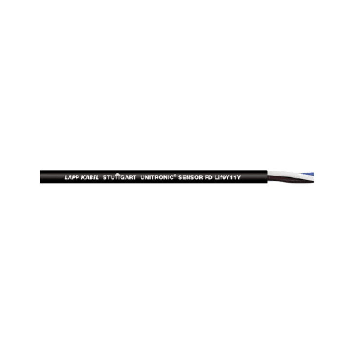 Lapp UNITRONIC SENSOR FD Lif9Y11Y Control Cable, 3 Cores, 0.34 mm², Unscreened, 50m, Black PUR Sheath, 22 AWG
