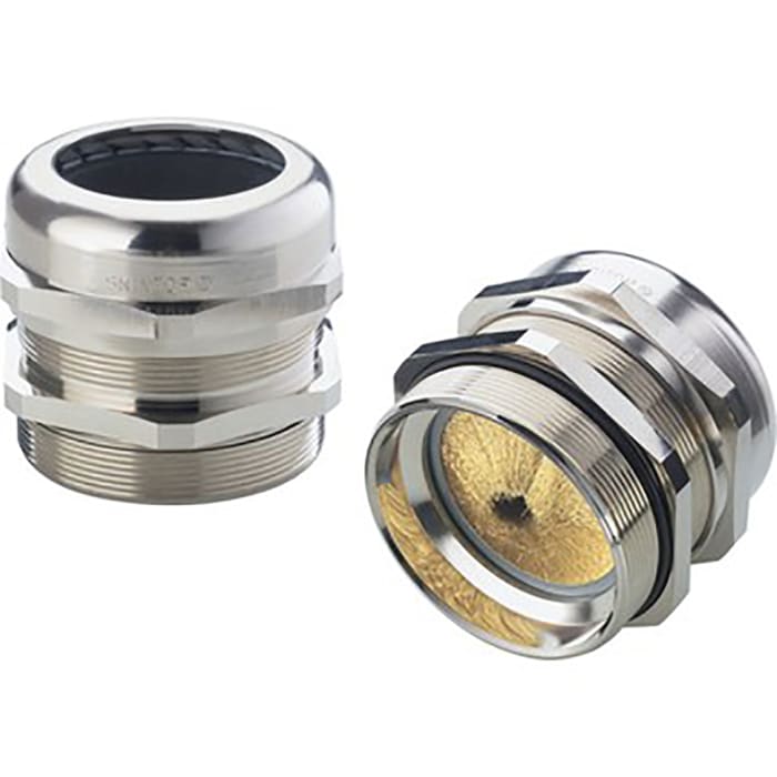 Lapp SKINTOP Series Metallic Nickel Plated Brass Cable Gland, M32 Thread, 11mm min., 21mm max., IP69K