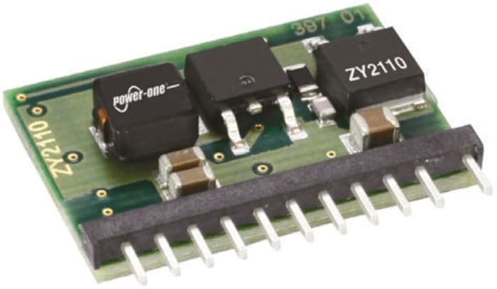 Power-One Non-Isolated DC-DC Converter, 0.5 → 5.5V dc/ 10A Output, 8 → 14 V dc Input, Through Hole, +70°C