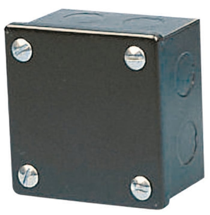 RS PRO Steel Adaptable Box, 75mm x 75mm x 75mm 20mm Knockout Size