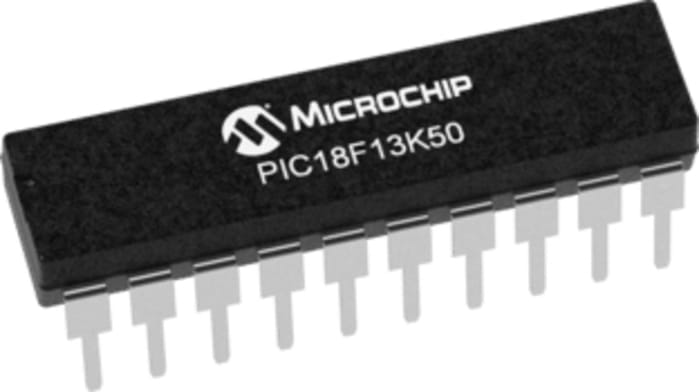 Microchip PIC18F13K50-I/P, 8bit PIC Microcontroller, PIC18F, 48MHz, 8 kB, 256 B Flash, 20-Pin PDIP