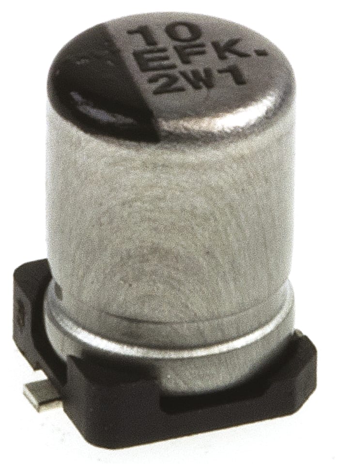 Panasonic 10μF Aluminium Electrolytic Capacitor 25V dc, Surface Mount - EEEFK1E100AR