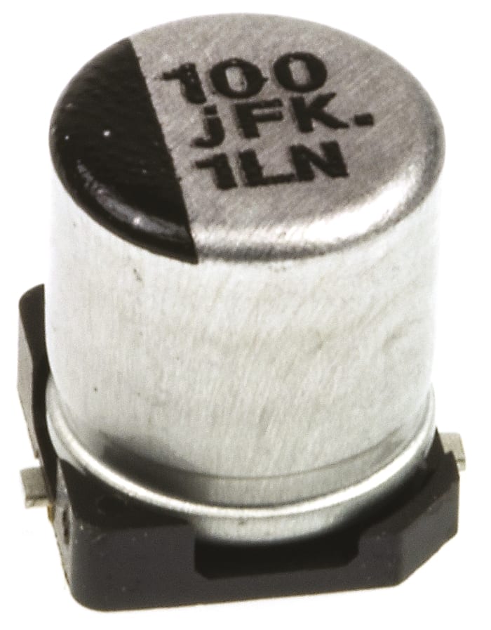 Panasonic 100μF Aluminium Electrolytic Capacitor 6.3V dc, Surface Mount - EEEFKJ101UAR