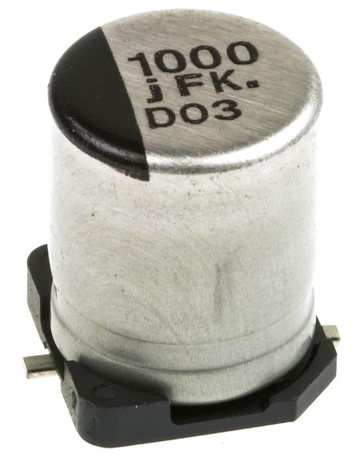 Panasonic 1000μF Aluminium Electrolytic Capacitor 6.3V dc, Surface Mount - EEEFK0J102AP