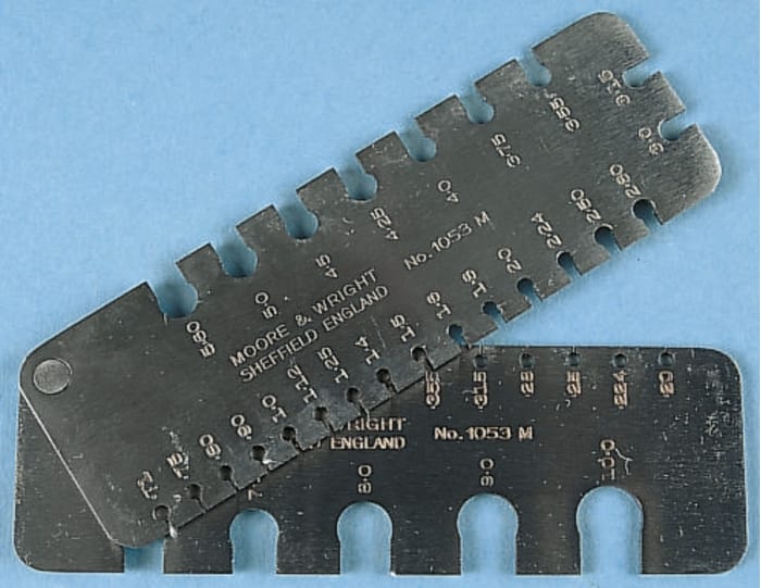 Precision metric steel wire gauge