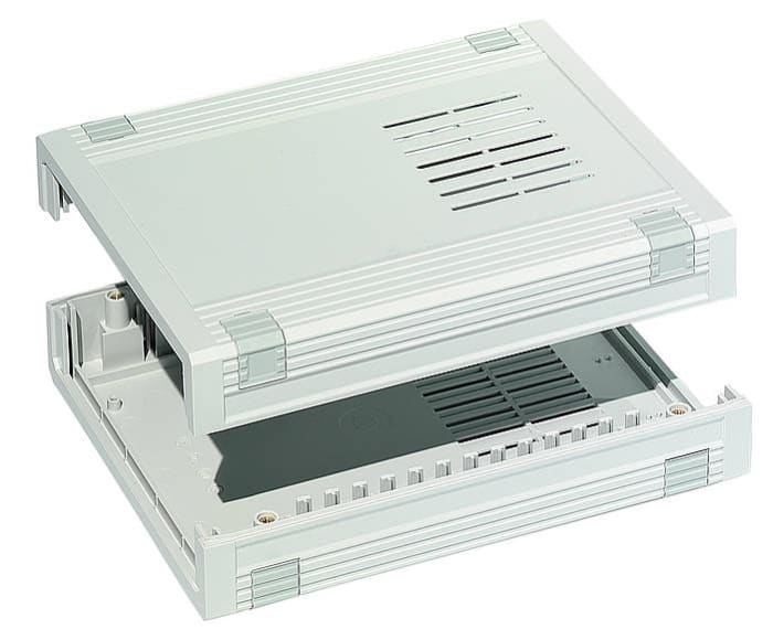 Bopla Ultramas Grey Aluminium Rack Mount Case, 62.2 x 157.5 x 198.9mm